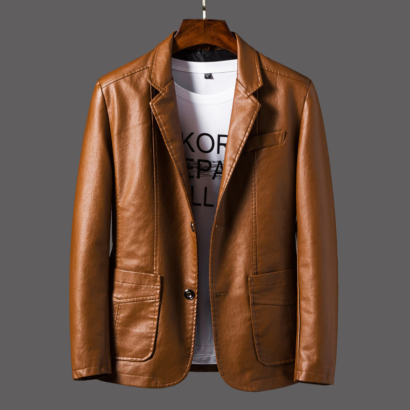 Norris Men's Leather Blazer - Vonnera