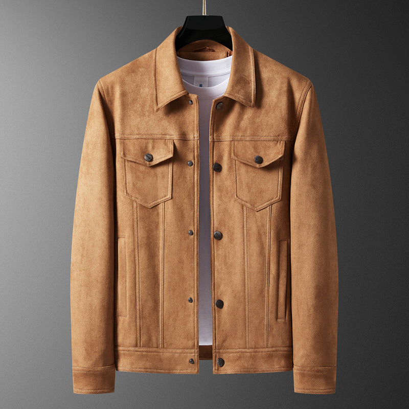 Men's Suede Trucker Jacket - Vonnera