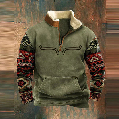 Men's Quarter Zip Sweater Pullover - Vonnera