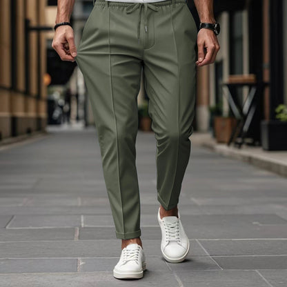 Men's Drawstring Cotton Dress Pants - Vonnera