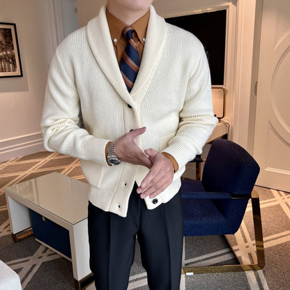 Bryce Men's Shawl Collar Cardigan Sweater - Vonnera