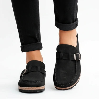 Women's Mule Shoes Buckle Detail
