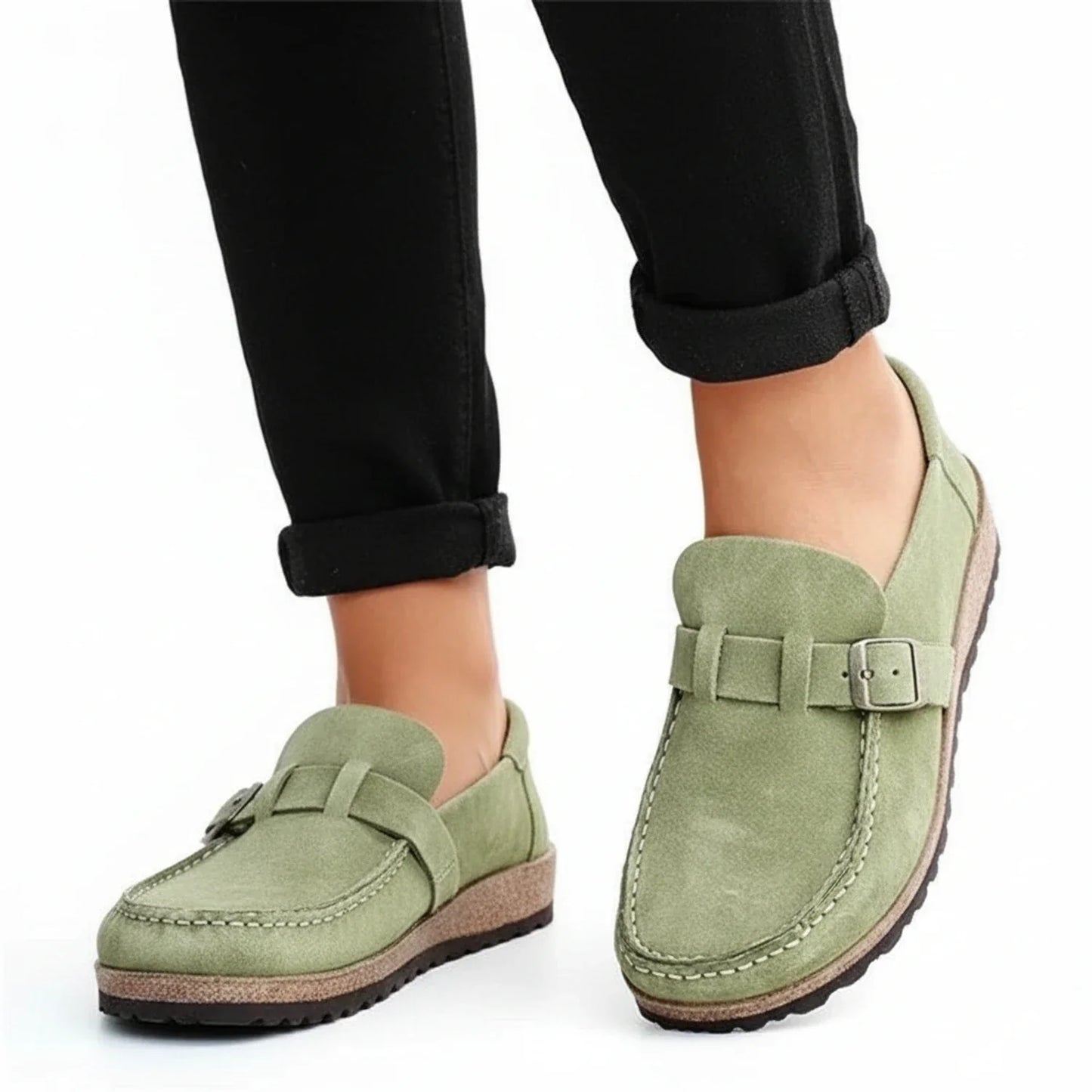 Women's Mule Shoes Buckle Detail
