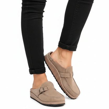 Women's Mule Shoes Buckle Detail