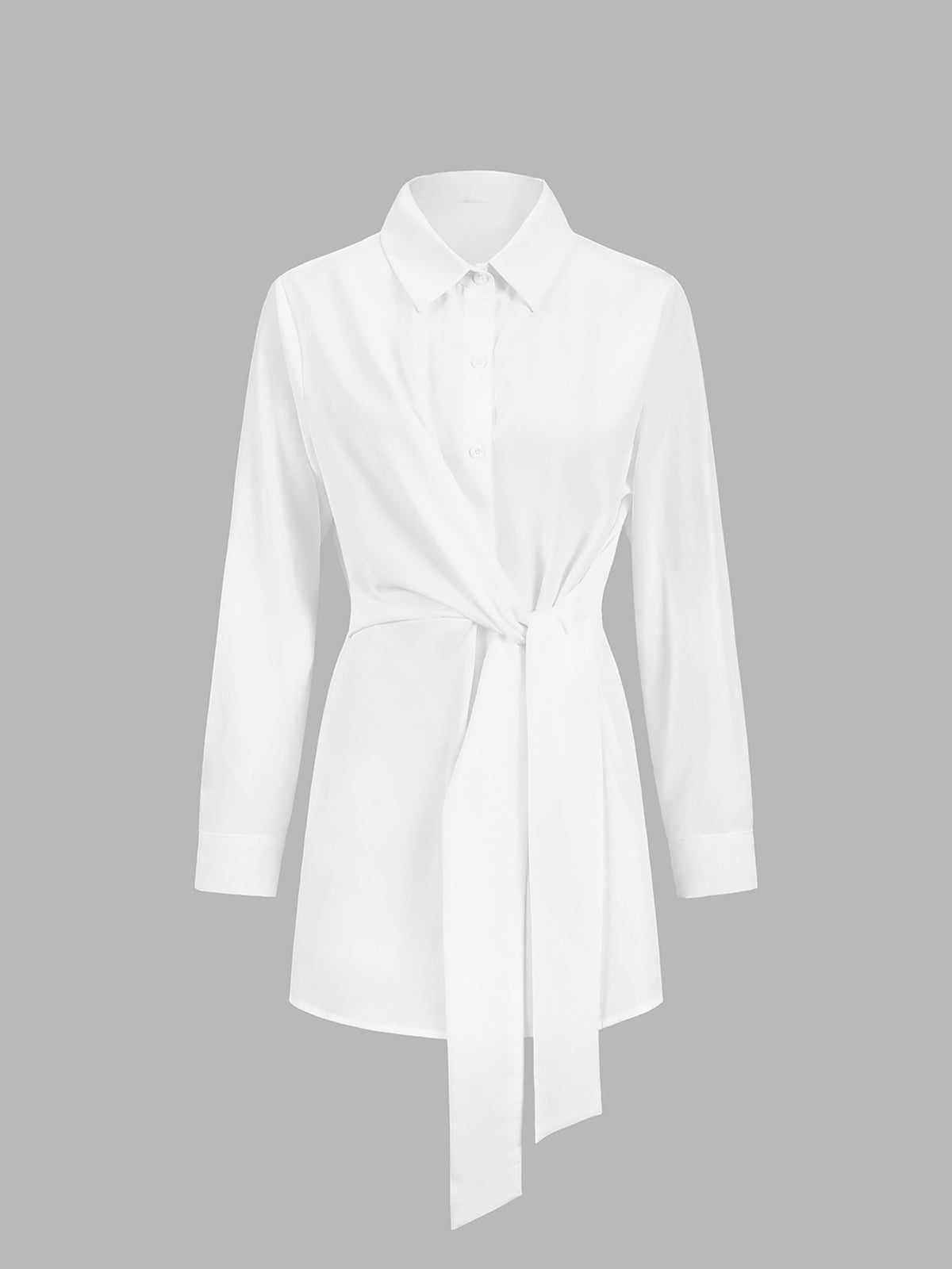 Women's Long Sleeve Button Down Shirt Cotton White