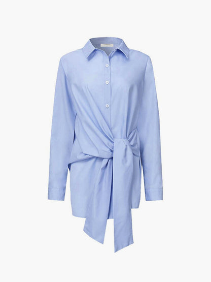 Women's Long Sleeve Button Down Shirt Cotton White