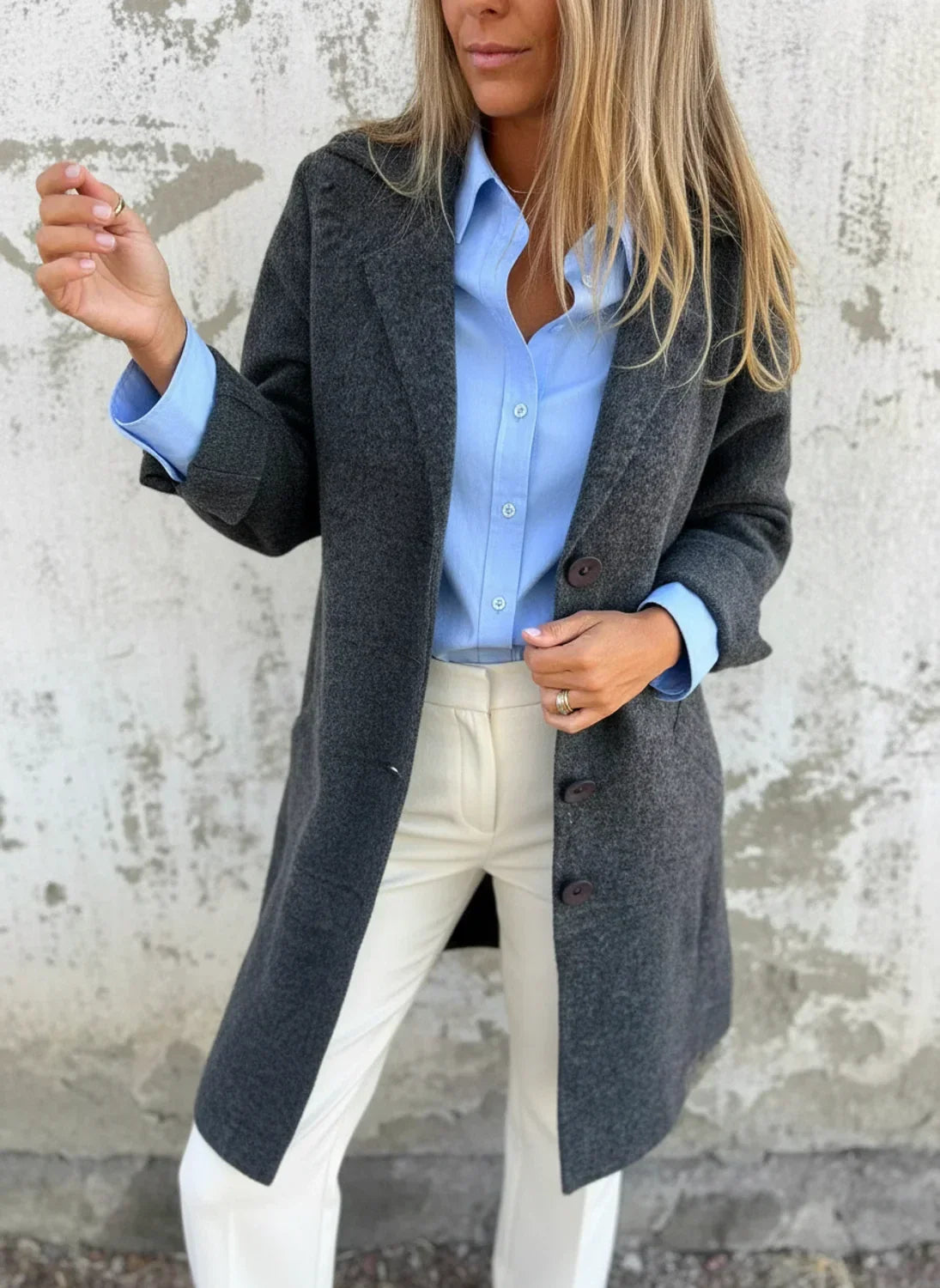 Button-Front Jacket for Women AI replaced image