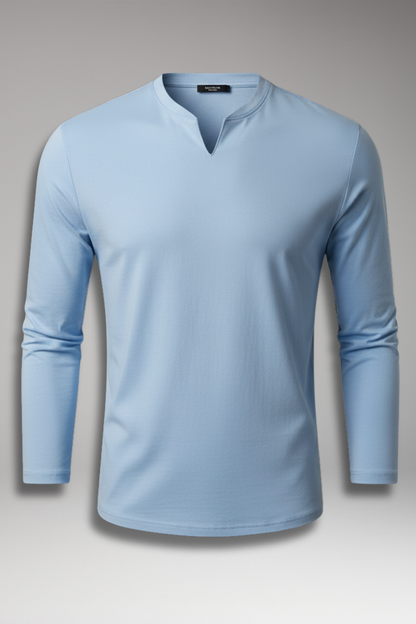 Men's V-Neck Pullover Shirt Buttonless - Vonnera