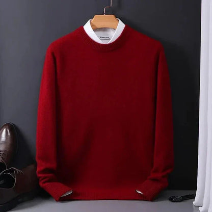 Women's Loose Fit Wool Sweater Relaxed Warm Beige