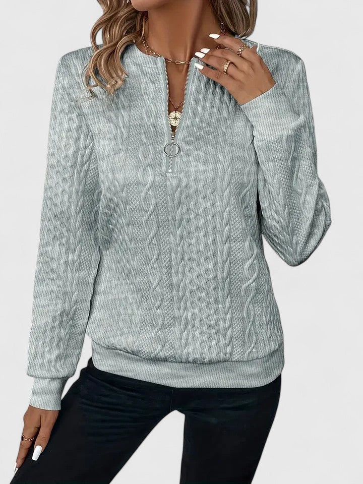 Women's Zip Neck Sweater