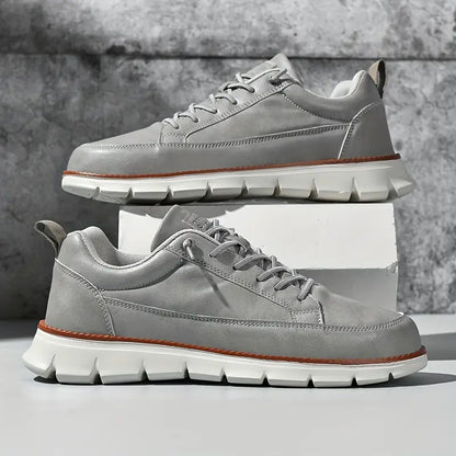Men's Lace-Up Sneakers Rounded Toe