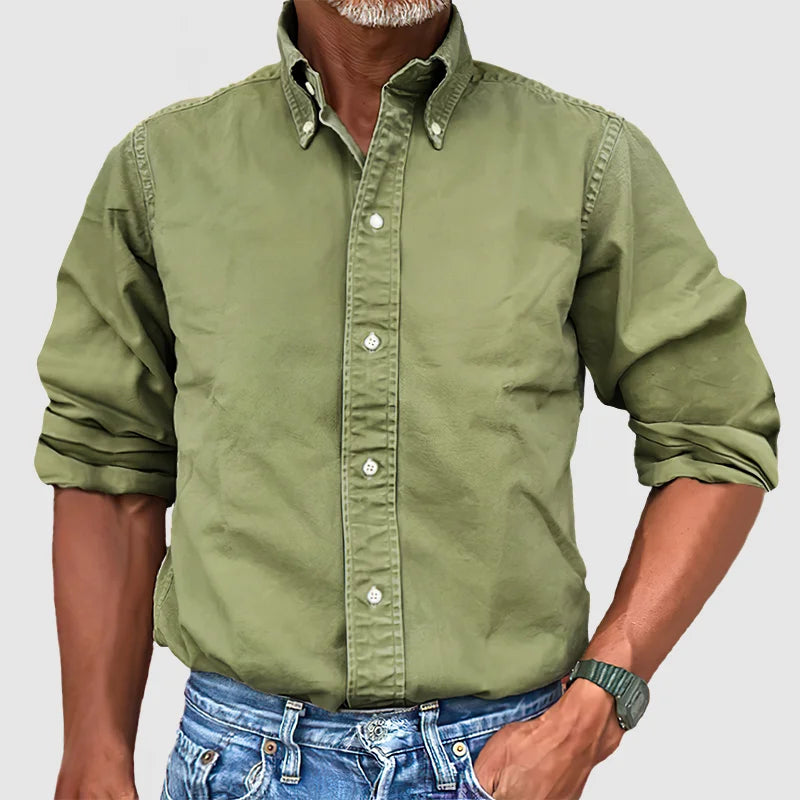 Men's Long Sleeve Shirt Classic Cotton