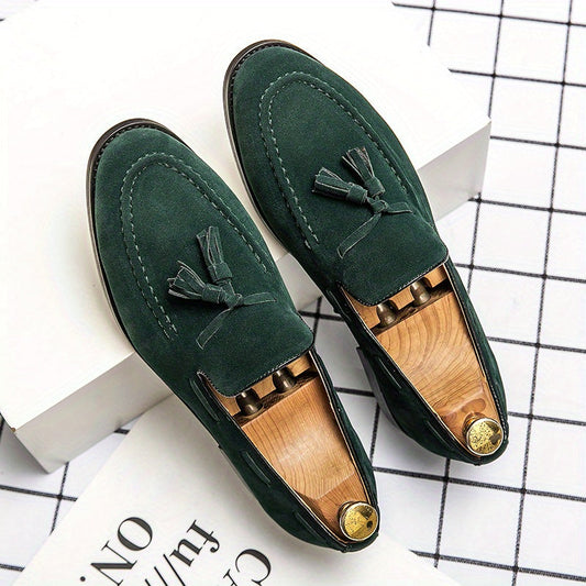 Men's Tassel Loafers Leather Brown - Vonnera