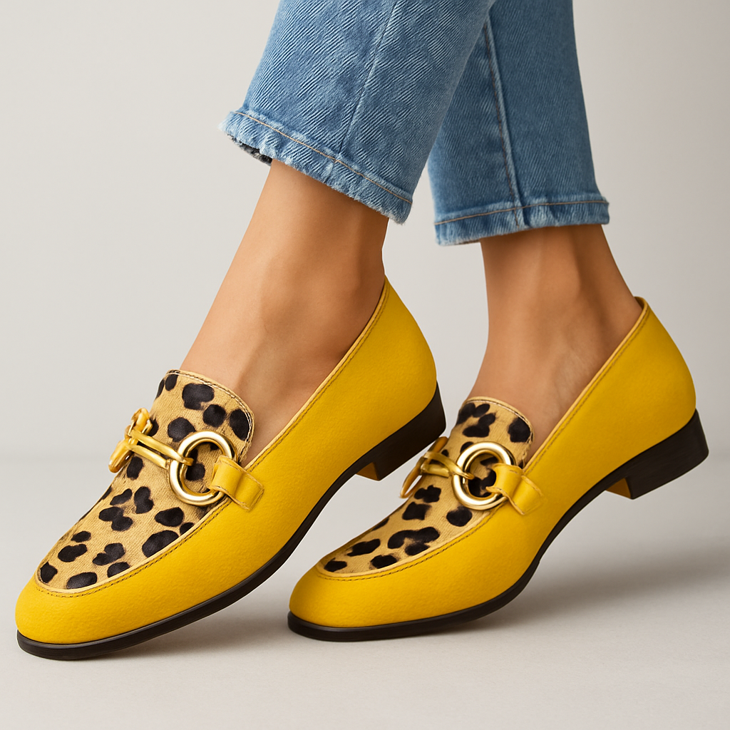 Women's Slip-On Loafers Leopard Print - Vonnera