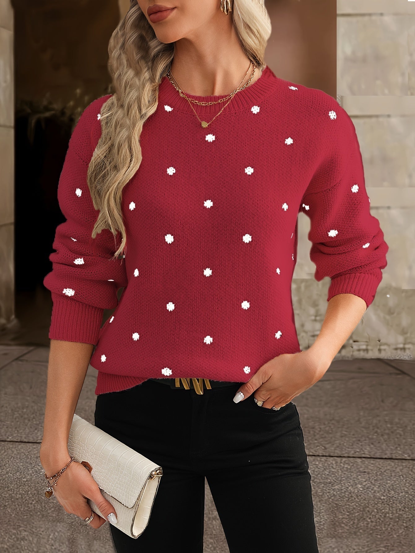 Women's Polka Dot Sweater
