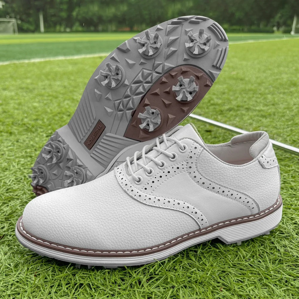 Classic Golf Brogues Leather Brown - Vonnera
