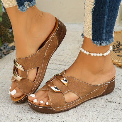 Everly Women's Cushioned Sandals Adjustable Buckle