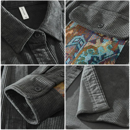 Men's Long Sleeved Shirt Classic Vintage Style