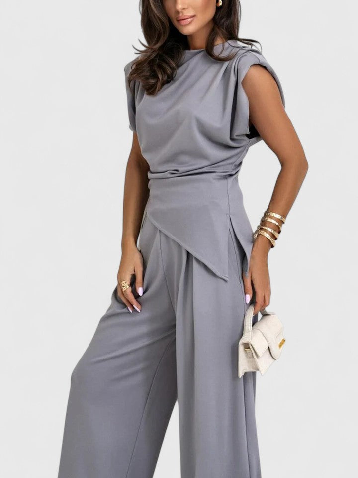 Women's Wide Leg Pants Two-Piece Set