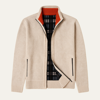 Men's Knit Zip Cardigan Stand Collar - Vonnera