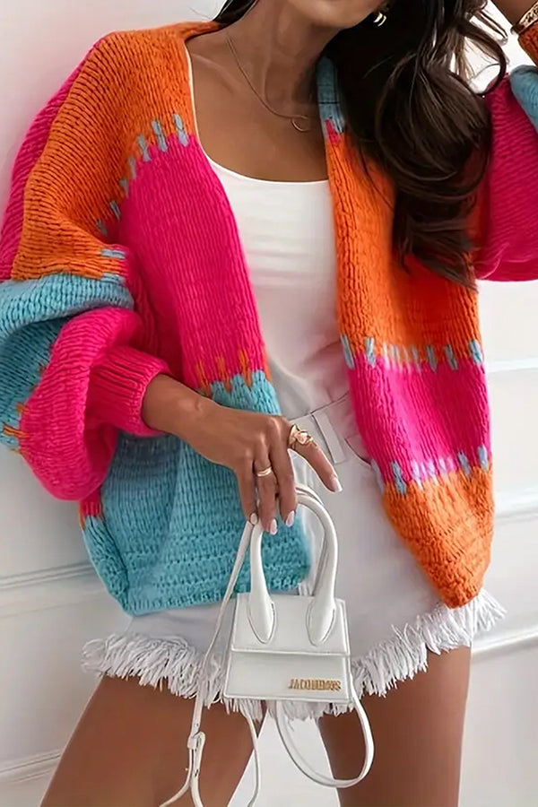 Women's Balloon Sleeve Knit Cardigan - VibreMode