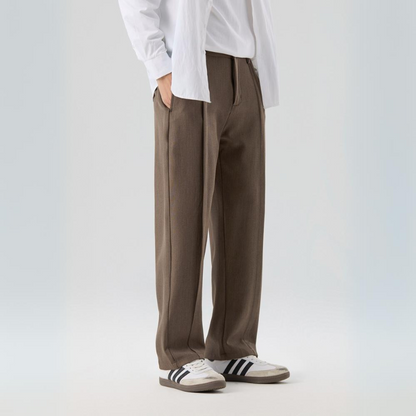 Men's Relaxed Fit Pleated Trousers - Vonnera