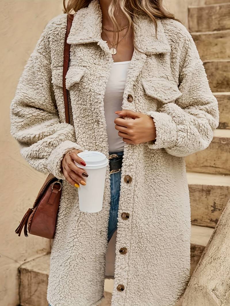 Women's Oversized Teddy Coat - Vonnera