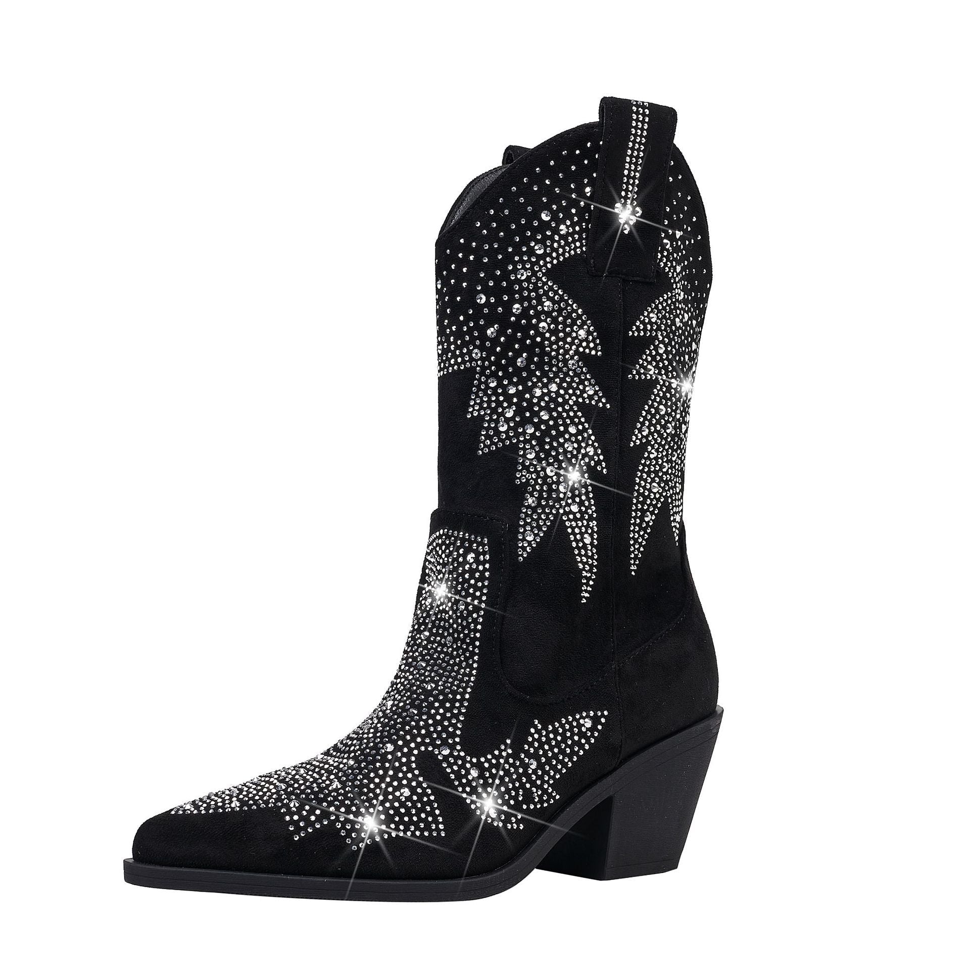 Women's Embellished Mid Calf Boots - Vonnera