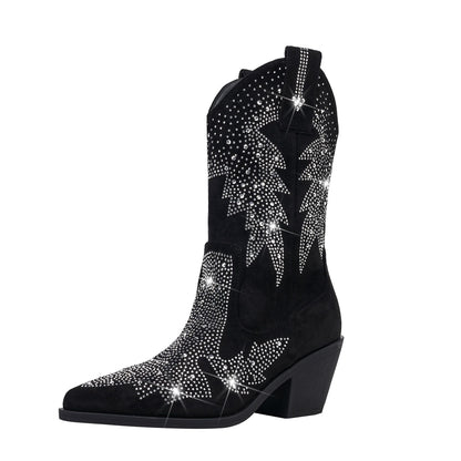Women's Embellished Mid Calf Boots - Vonnera