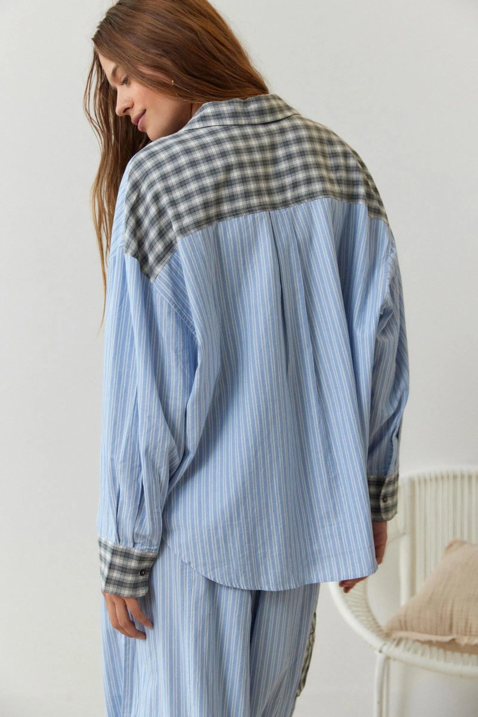 Image of Carolyn | Women's Long Sleeve Striped Two-Piece Set