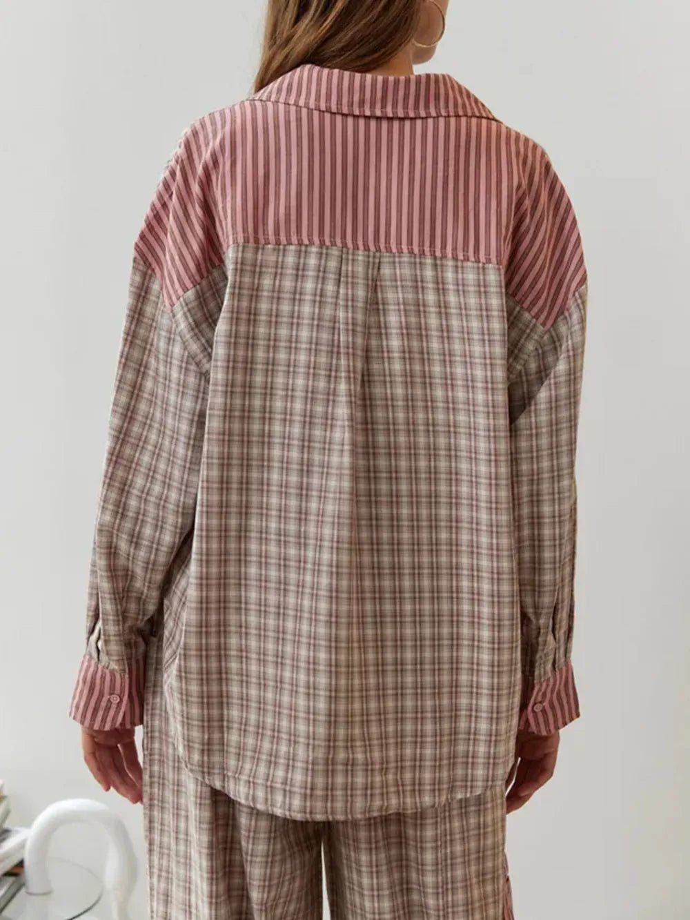 Image of Carolyn | Women's Long Sleeve Striped Two-Piece Set