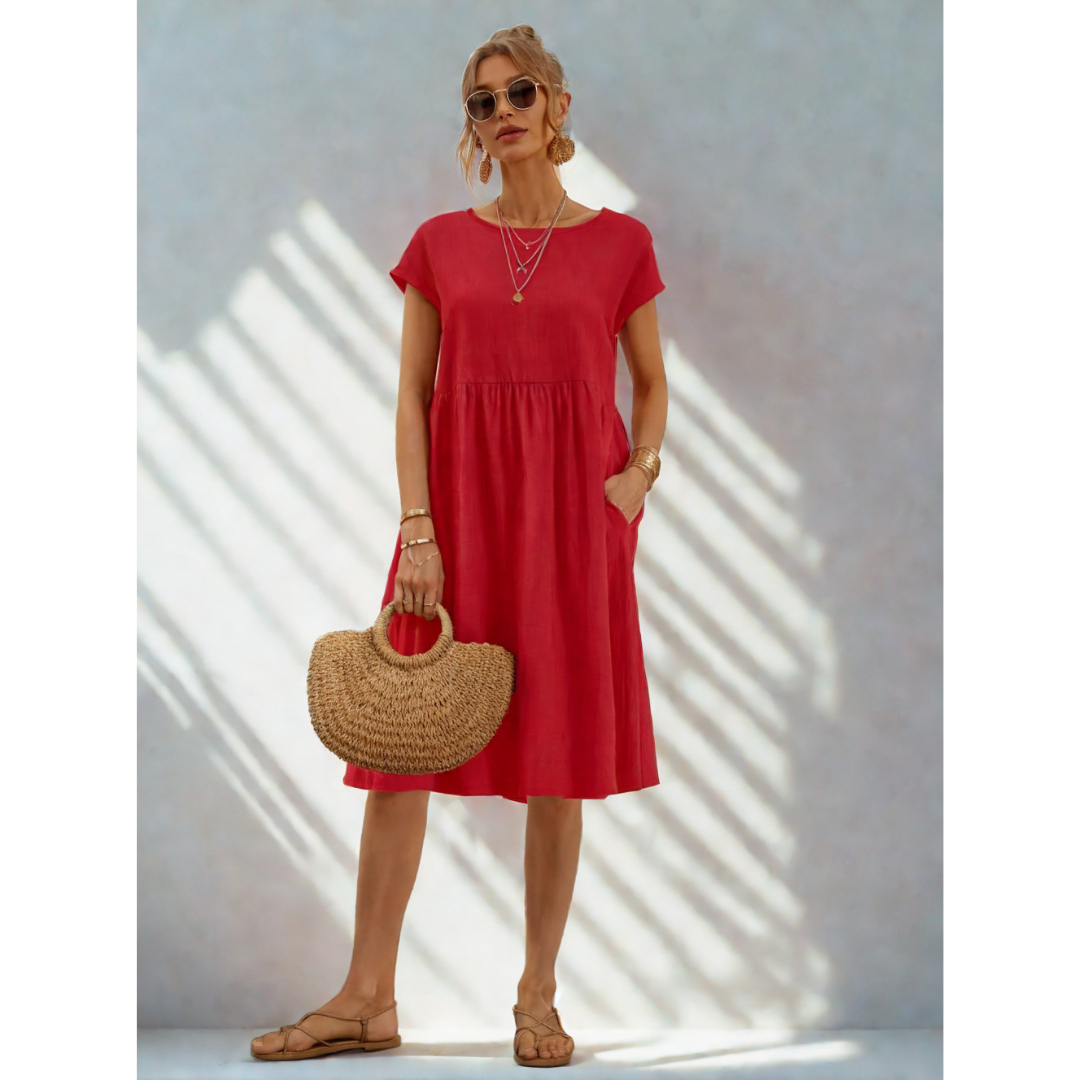 Women's Casual Pocket Dress Everyday Comfort - Vonnera