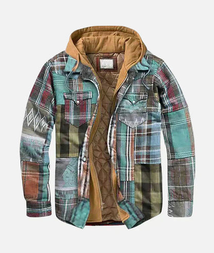 Men's Quilted Lined Hooded Jacket - Vonnera
