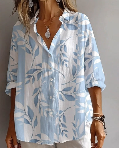 Image of Cassandra | Women's Floral Print Button-Down Shirt