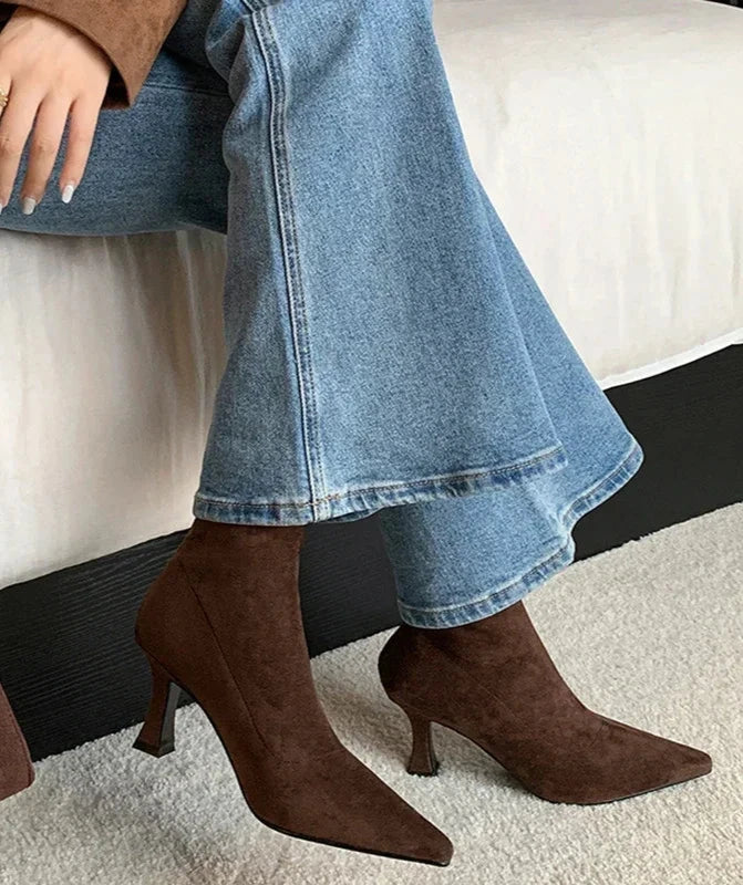 Women's Pointed Toe Ankle Boots Stiletto Heel - Vonnera