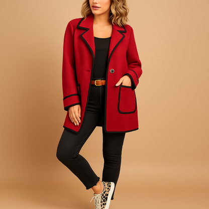 Women’s casual lined blazer with modern fit, perfect for colder days, work, and everyday stylish outfits.