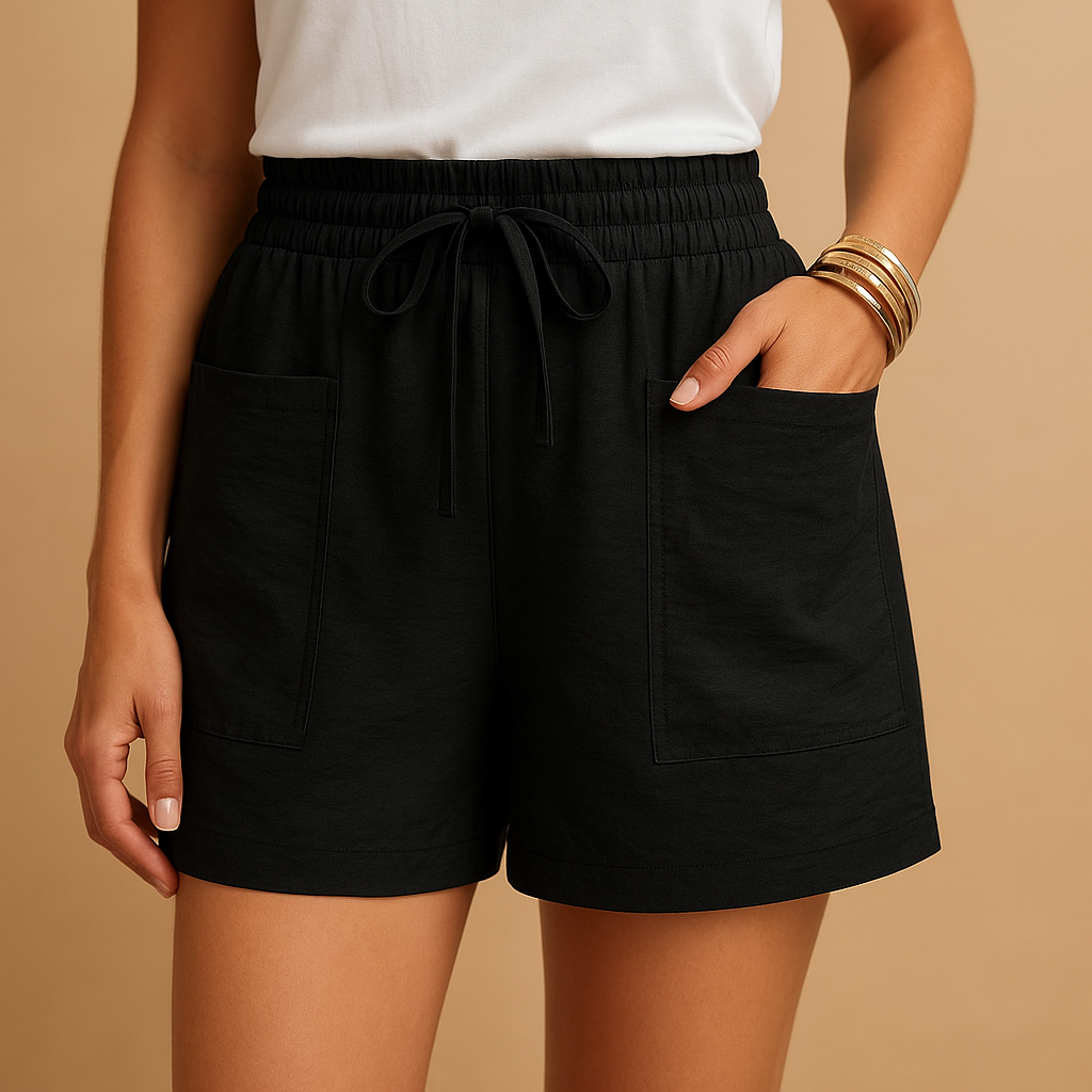 Casual summer shorts for women with relaxed fit and breathable fabric, perfect for beach days, vacations, and comfortable everyday summer wear.