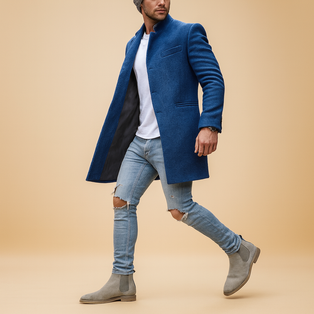 Men’s casual winter coat with a relaxed fit and warm design, suitable for everyday wear and leisure during autumn and winter.
