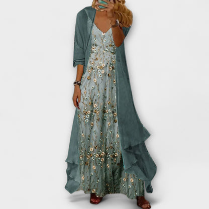 Women's V-Neck Sleeveless Maxi Dress