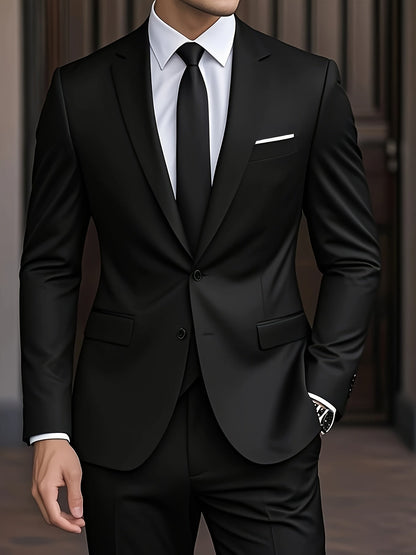 Men's Two Piece Suit Single Breasted Notch Lapel