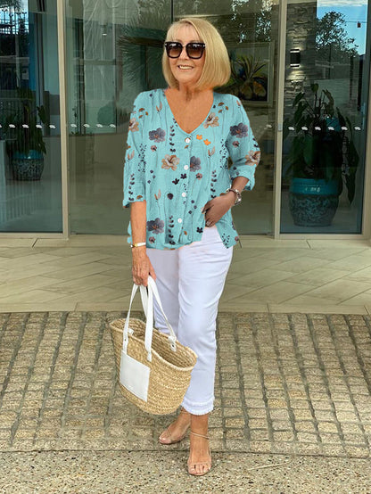 Women's Printed Blouse - Vonnera