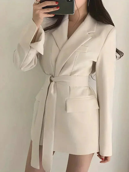 Women's Blazer Coat Wool Stylish Black