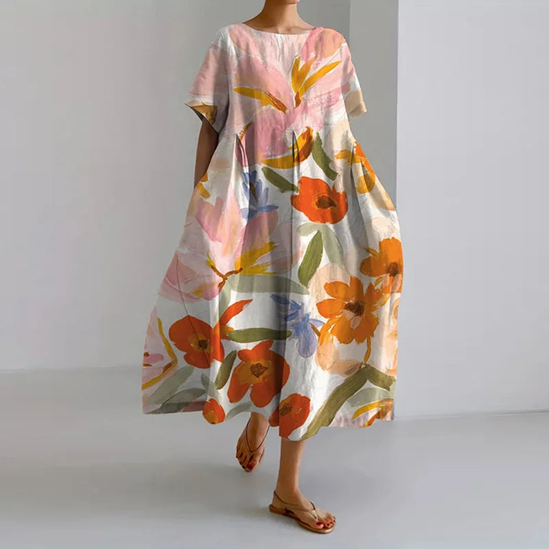 Valentina Women's Floral Summer Dress Lightweight - Vonnera