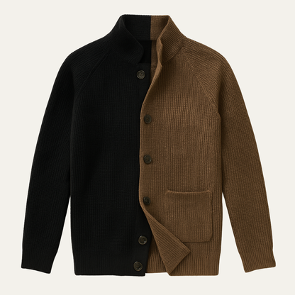 Cambridge Men's Knit Cardigan Contrast Colour - Vonnera