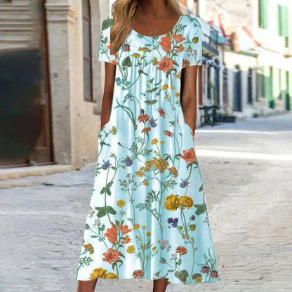 Image of Charity | Women's Floral A-Line Midi Dress