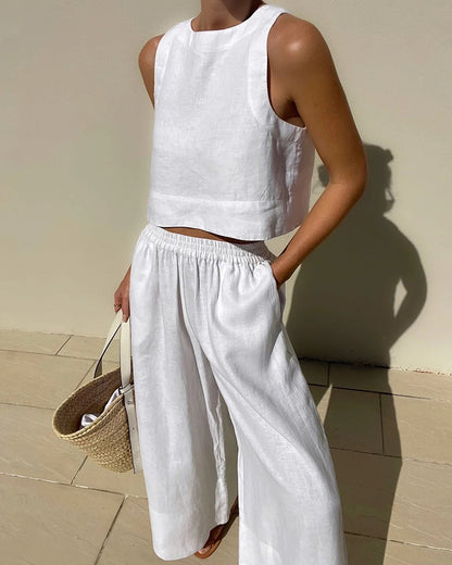 Women's Sleeveless Tank and Pants Set - Vonnera