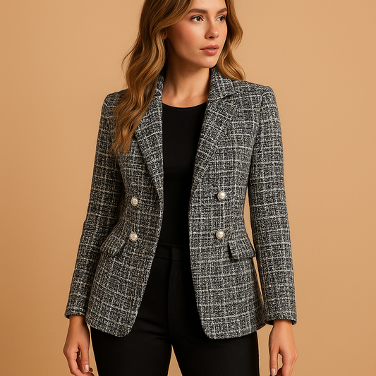 Women's Tailored Checked Blazer - Vonnera