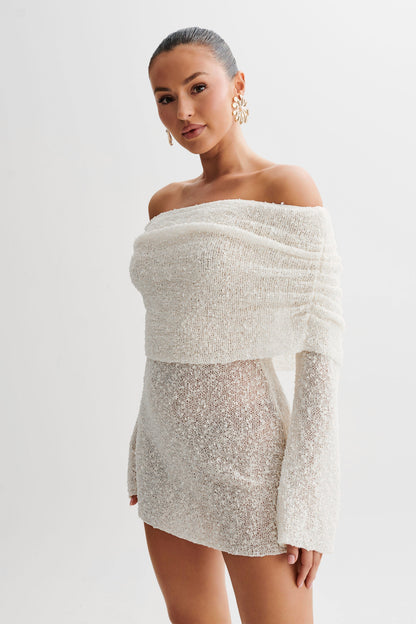 Women's Off-The-Shoulder Bodycon Mini Dress - Vonnera