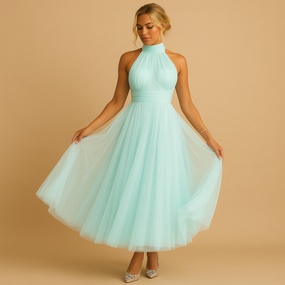 Chic elegant dress for women with a flattering feminine silhouette, suitable for brunch, parties, and formal occasions.