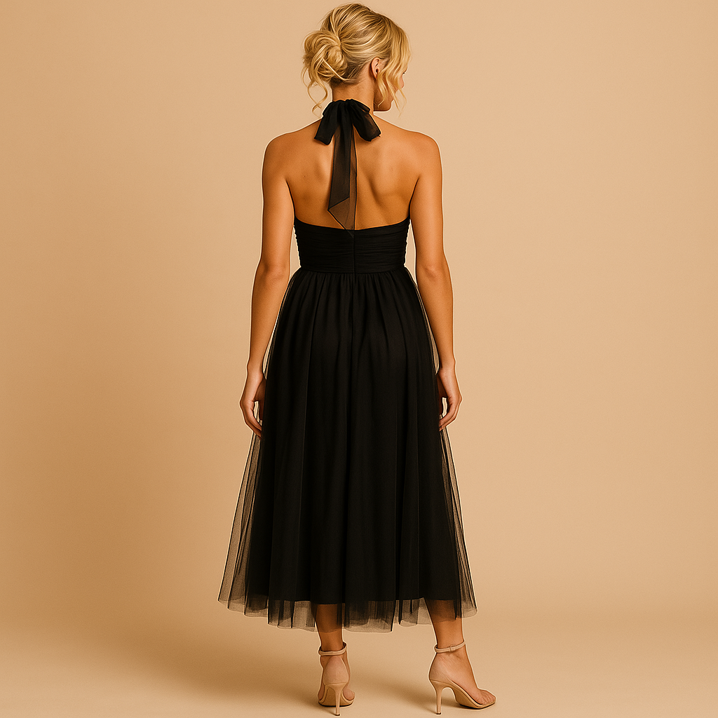 Chic elegant dress for women with a flattering feminine silhouette, suitable for brunch, parties, and formal occasions.